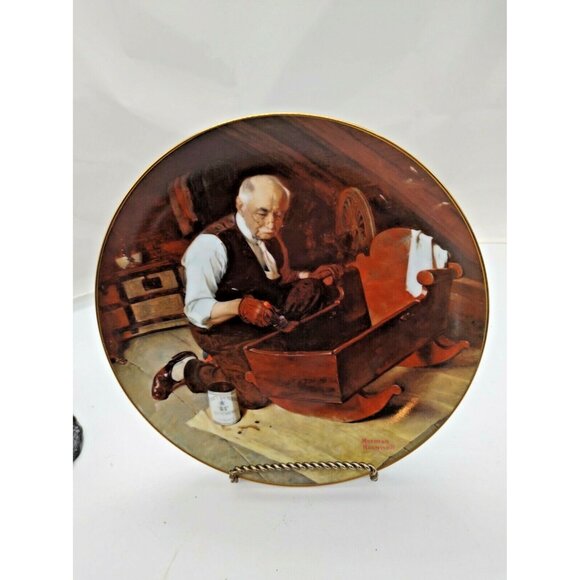 Norman Rockwell Collector's Plate 8 1/2" - "Grandpa's Gift" - Picture 1 of 10